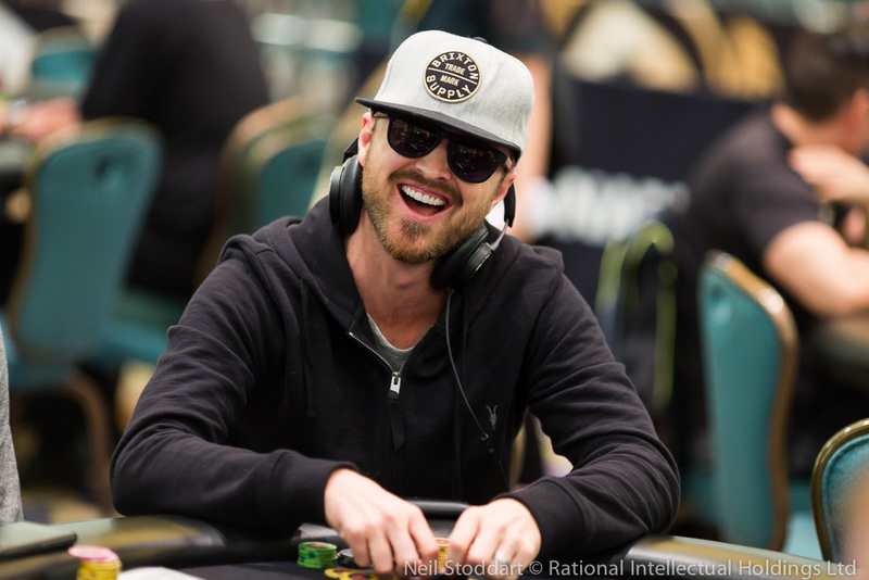 Aaron Paul on day 1B of the main event Aaron Paul on day 1B of the main event