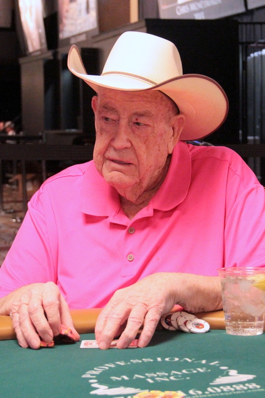 Doyle Brunson on day 2 of the 2018 WSOP $10,000 2-7 NL lowball event Doyle Brunson on day 2 of the 2018 WSOP $10,000 2-7 NL lowball event