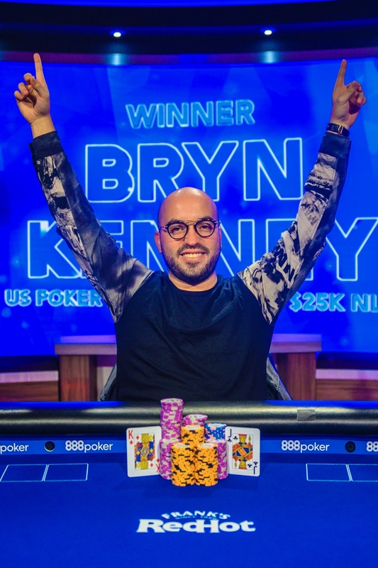 Kenney after winning an event at the 2019 US Poker Open Kenney after winning an event at the 2019 US Poker Open