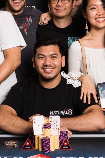 Michael Soyza after winning a high roller event at EPT Barcelona Michael Soyza after winning a high roller event at EPT Barcelona