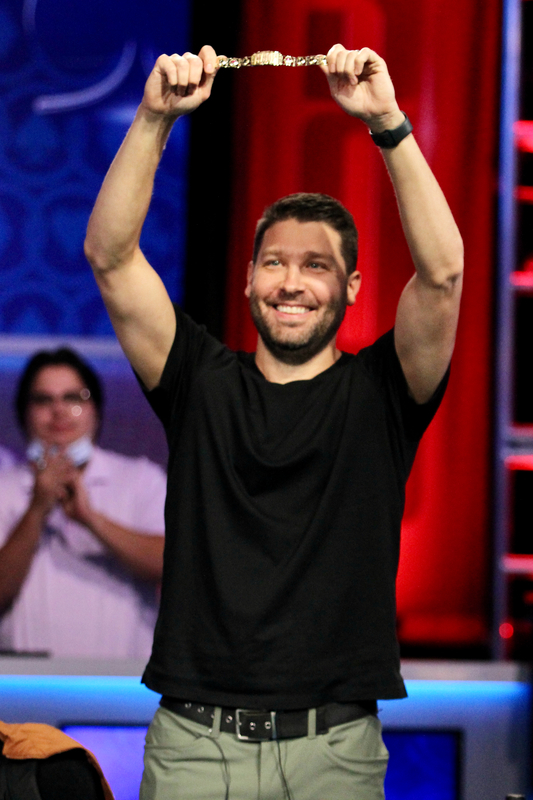 Ausmus after securing his third bracelet Ausmus after securing his third bracelet