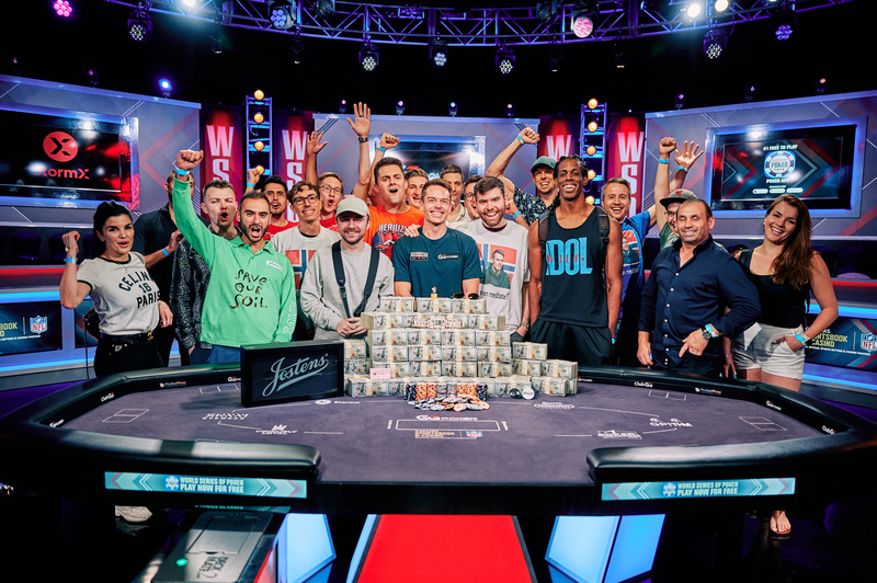 Jorstad Celebrates With His Rail Credit: PokerGO