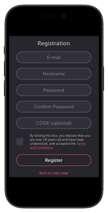 CoinPoker Create Account Screen