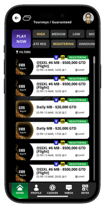 ACR App Tournaments