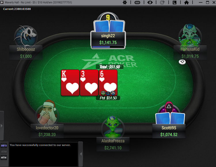 ACR Poker table