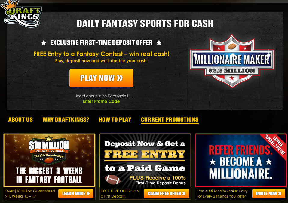 DraftKings screenshot
