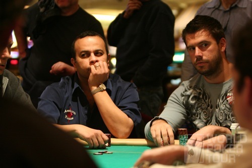 Mark Seif (left) and Nenad Medic on Day 2 of the WPT Doyle Brunson Five Diamond World Poker Classic