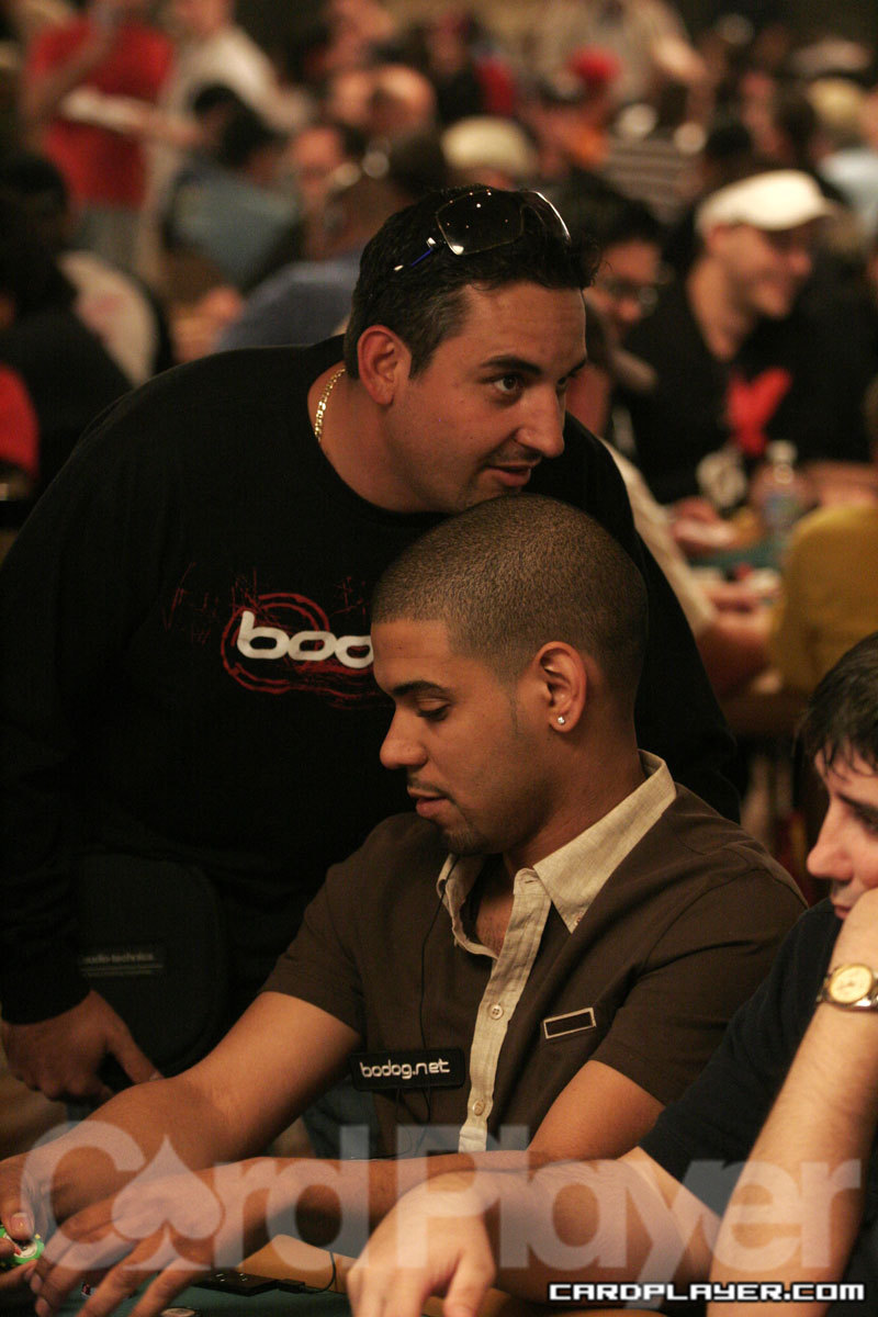 David Williams and Josh Arieh at the WSOP Day Two