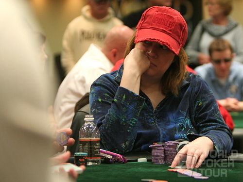 Kathy Liebert on Day 2 of the WPT Tunica World Poker Open