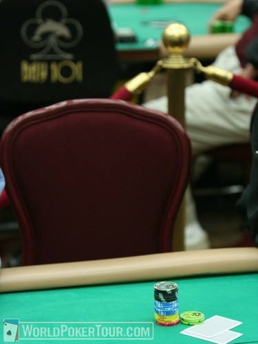 Shooting Star Gus Hansen (not pictured) misses the first two levels on on Day 1a of the WPT Bay 101 Shooting Star Tournament