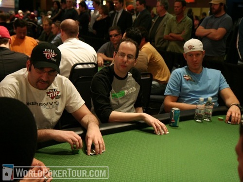 Mike Matusow, Allen Kessler, and Greg "FBT" Mueller on Day 1 of the WPT Reno World Poker Challenge