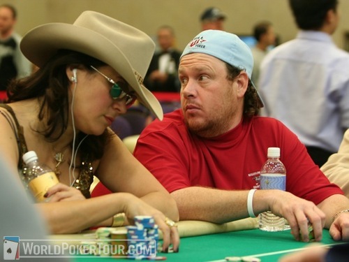 Jennifer Tilly and Gavin Smith on Day 2 of the WPT L.A. Poker Classic