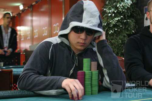 Steve Sung as Chipleader Day 3 Spanish Poker Championship