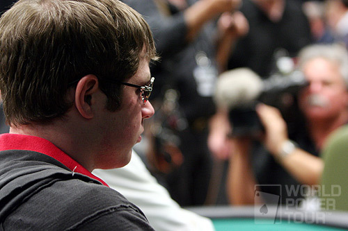 Chipleader Jonathan Little (left) is unfazed by the crowds at the final two tables of the WPT North American Poker Championship at the Fallsview Casino