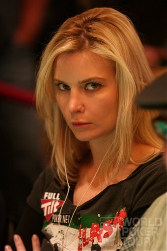 Erica Schoenberg on Day 1b of the WPT Bellagio Doyle Brunson Five Diamond World Poker Classic