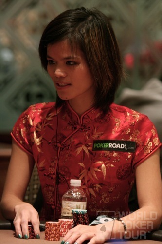 Anna Wroblewski on Day 2 of the WPT Doyle Brunson Five Diamond World Poker Classic