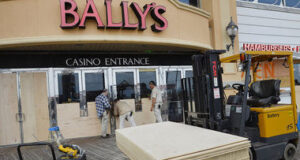 Hurricane Sandy Floods Atlantic City Boardwalk