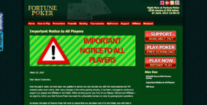 Fortune Poker To Shut Down 