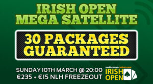 Thirty Packages Guaranteed For Irish Poker Open 