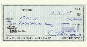Pete Rose Gambling Checks Up For Auction