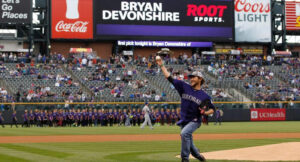 Poker Professional Throws Out First Pitch