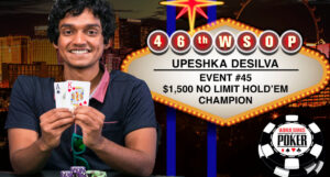 Upeshka De Silva Wins 2015 WSOP $1,500 NLH