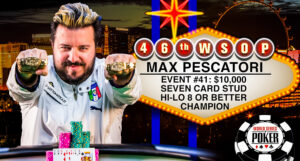 Max Pescatori Wins 2nd WSOP Bracelet This Summer