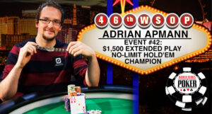 Apmann Wins WSOP $1,500 Extended Play Event