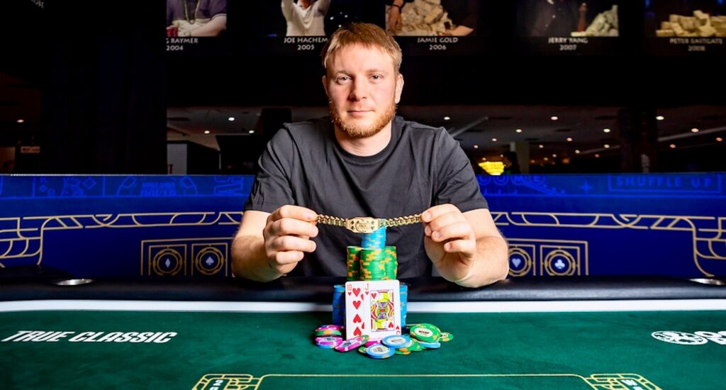 Sam Soverel wins third WOP bracelet.