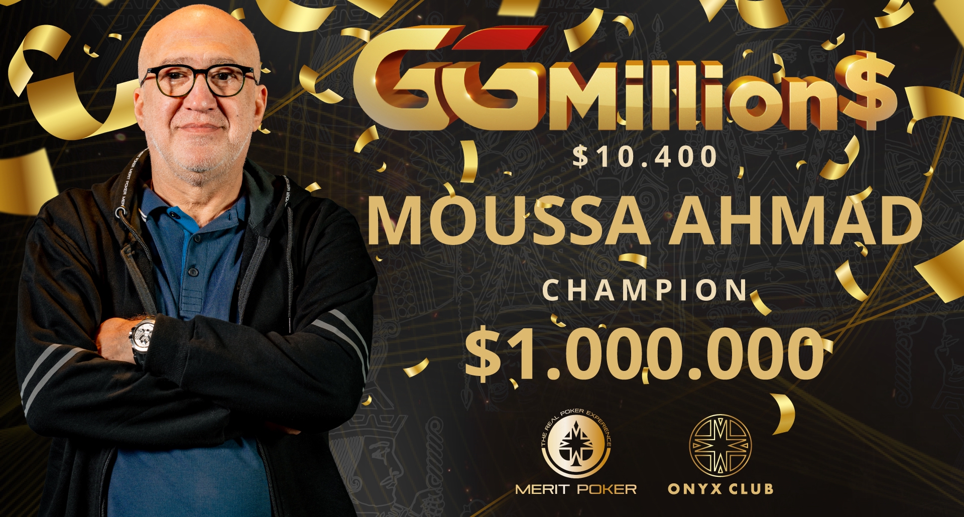 Moussa Ahmad Wins $1 Million In Onyx High Roller Series Kickoff Event