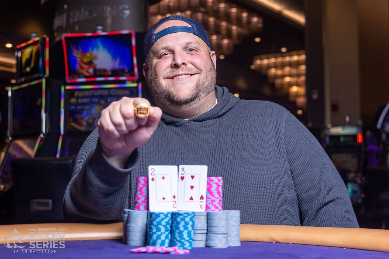 Nick Rigby, winner of 2025 RunGood Grand Prix Caesars Southern Indiana Main Event