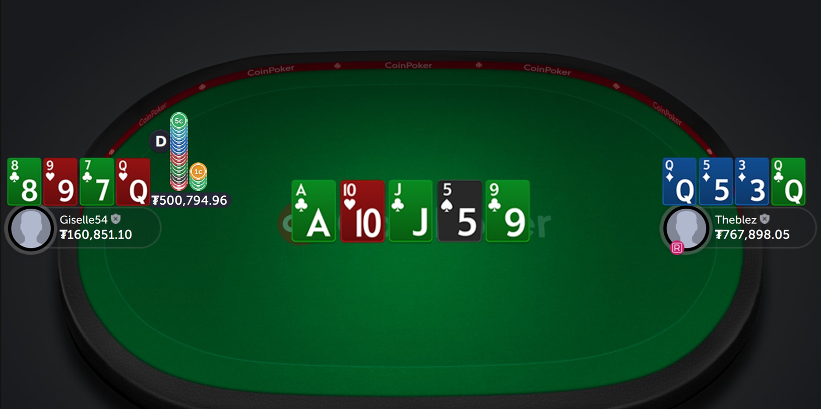 Giselle54 poker vs Theblez