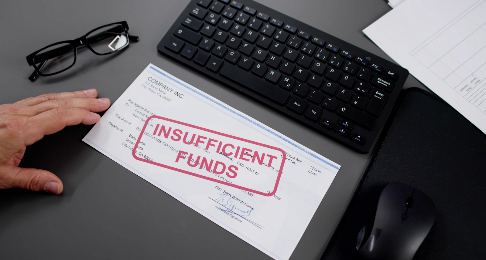 A check that bounced