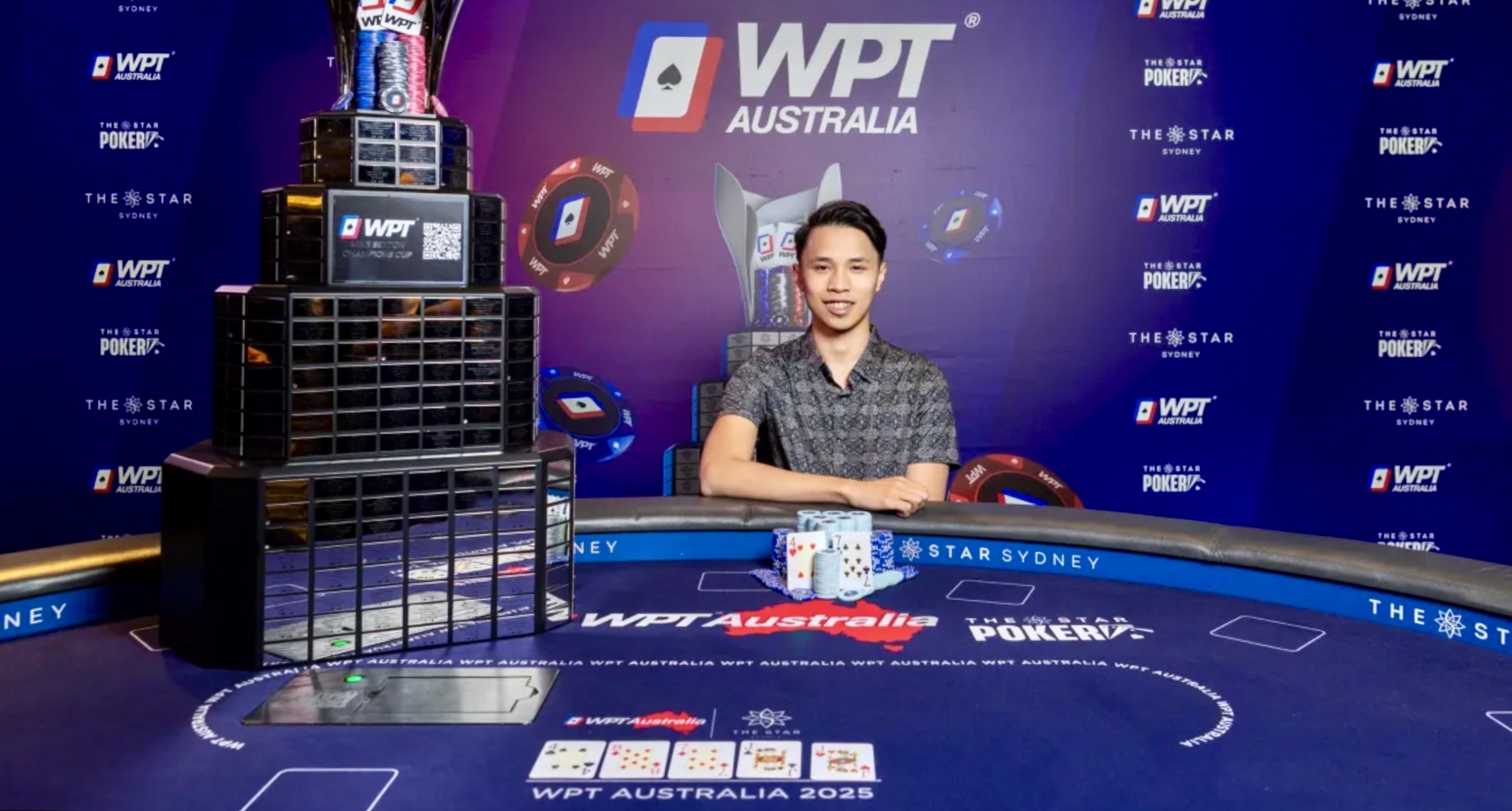 Alan Pham, winner, 2025 WPT Australia Championship. Credit WPT.