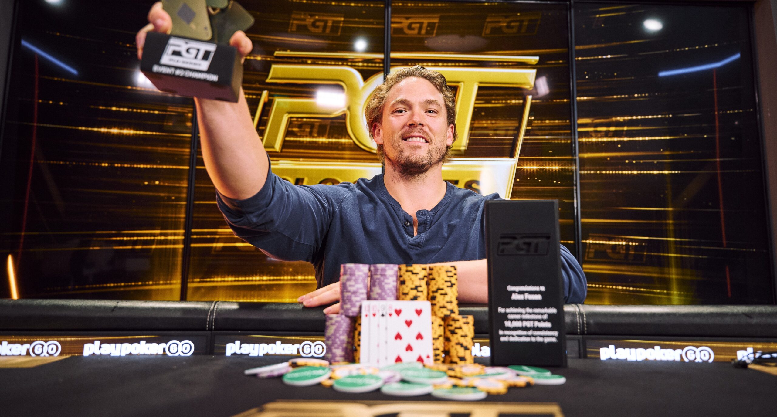 Alex Foxen, 2025 PGT PLO II event 2 winner. Photo credit, PGT.