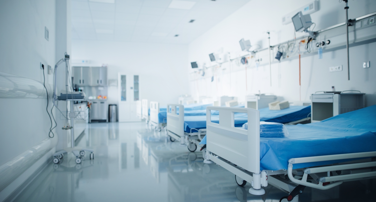 A picture of hospital beds