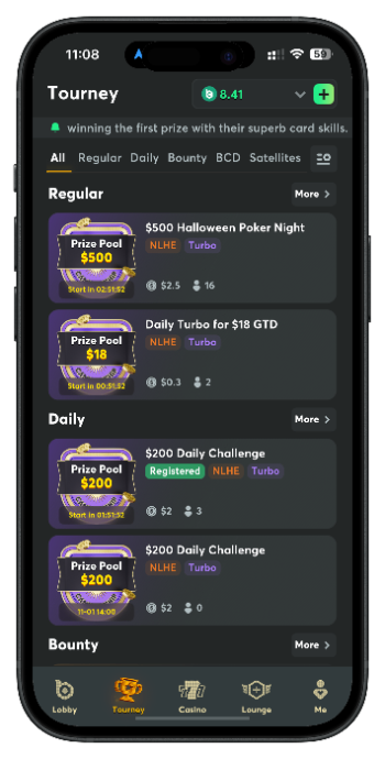 BCPoker Tournament Page