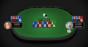 'GucciNIKE' Wins Big At 5 Card PLO Against 'Giselle54'