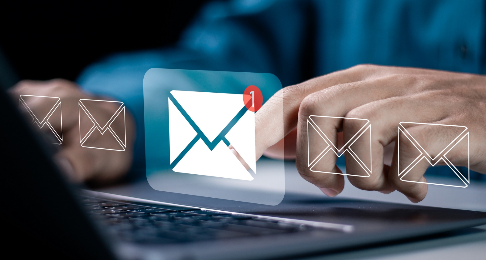 A picture of an email notification