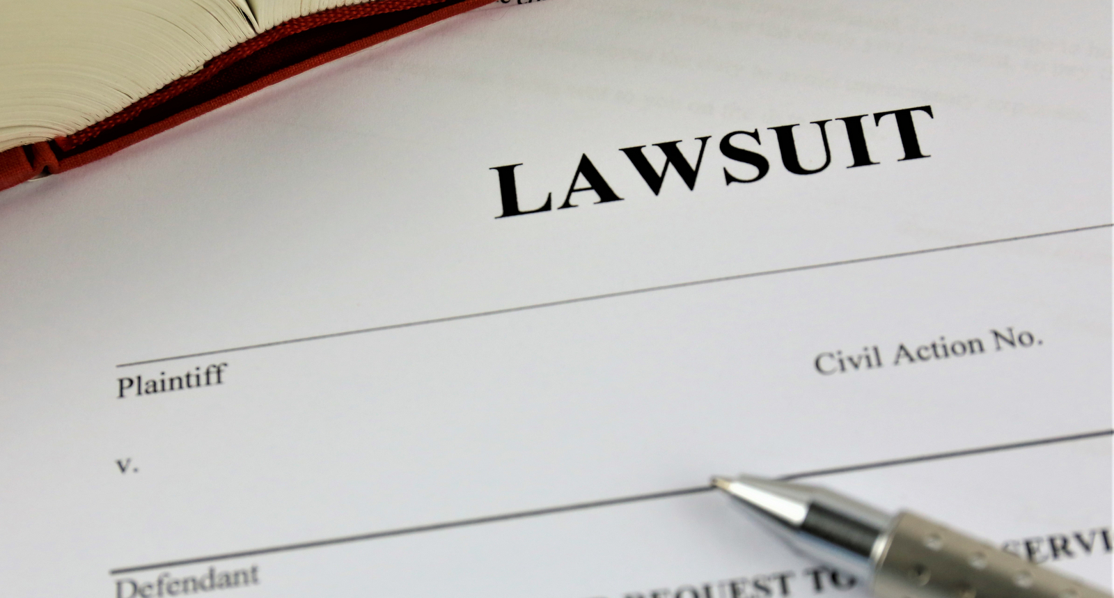 A picture of a lawsuit filing