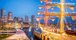 An image of the Boston Harbor