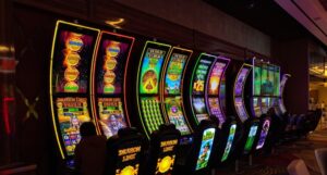 A picture of slot machines