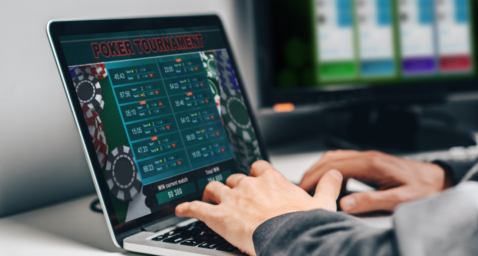 An image of a fictional online poker tournament lobby