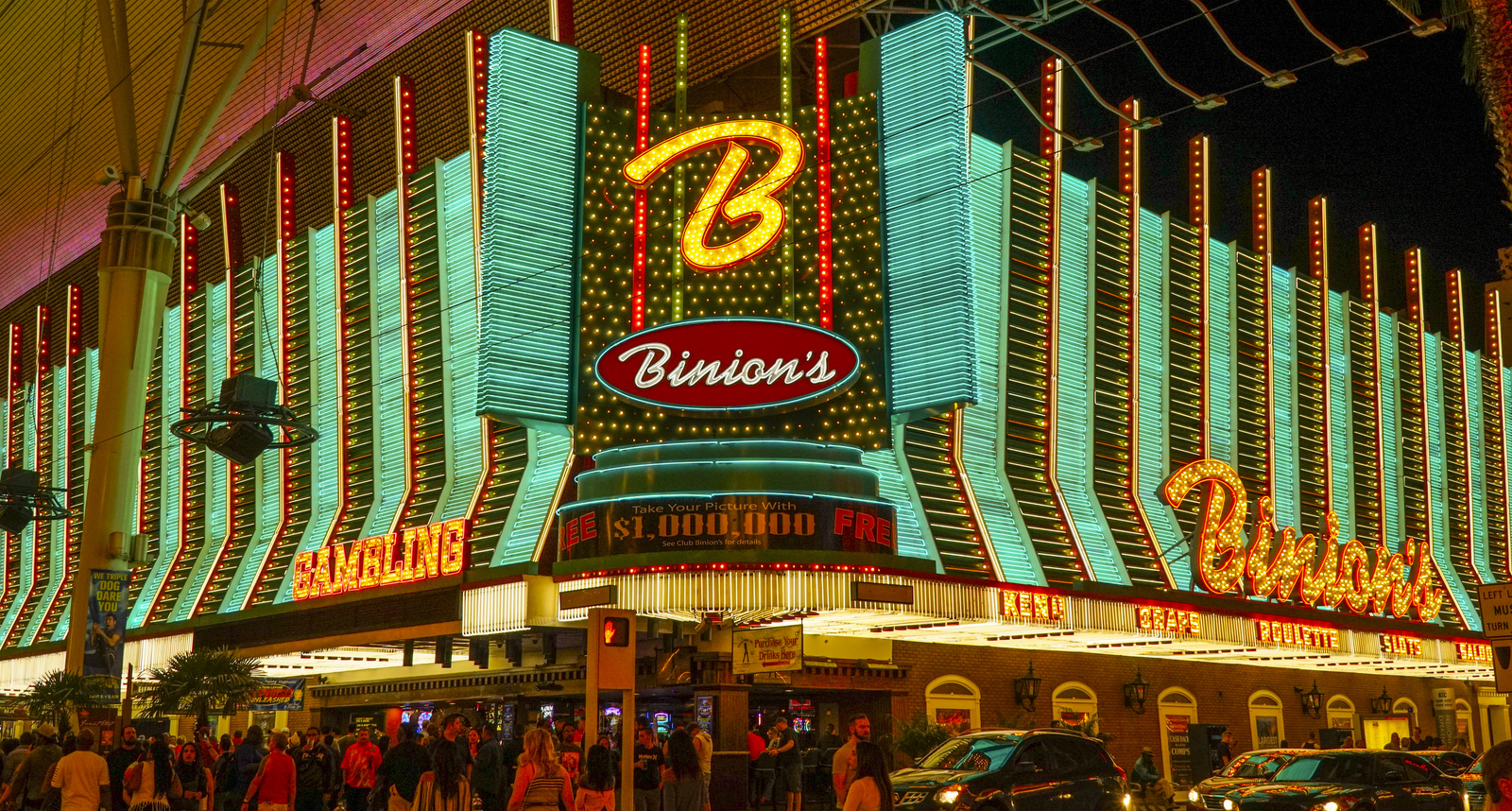 Una imagen de la herradura de Binion en el centro de Las Vegas