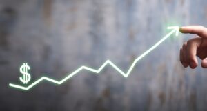 A picture of an increasing revenue graph