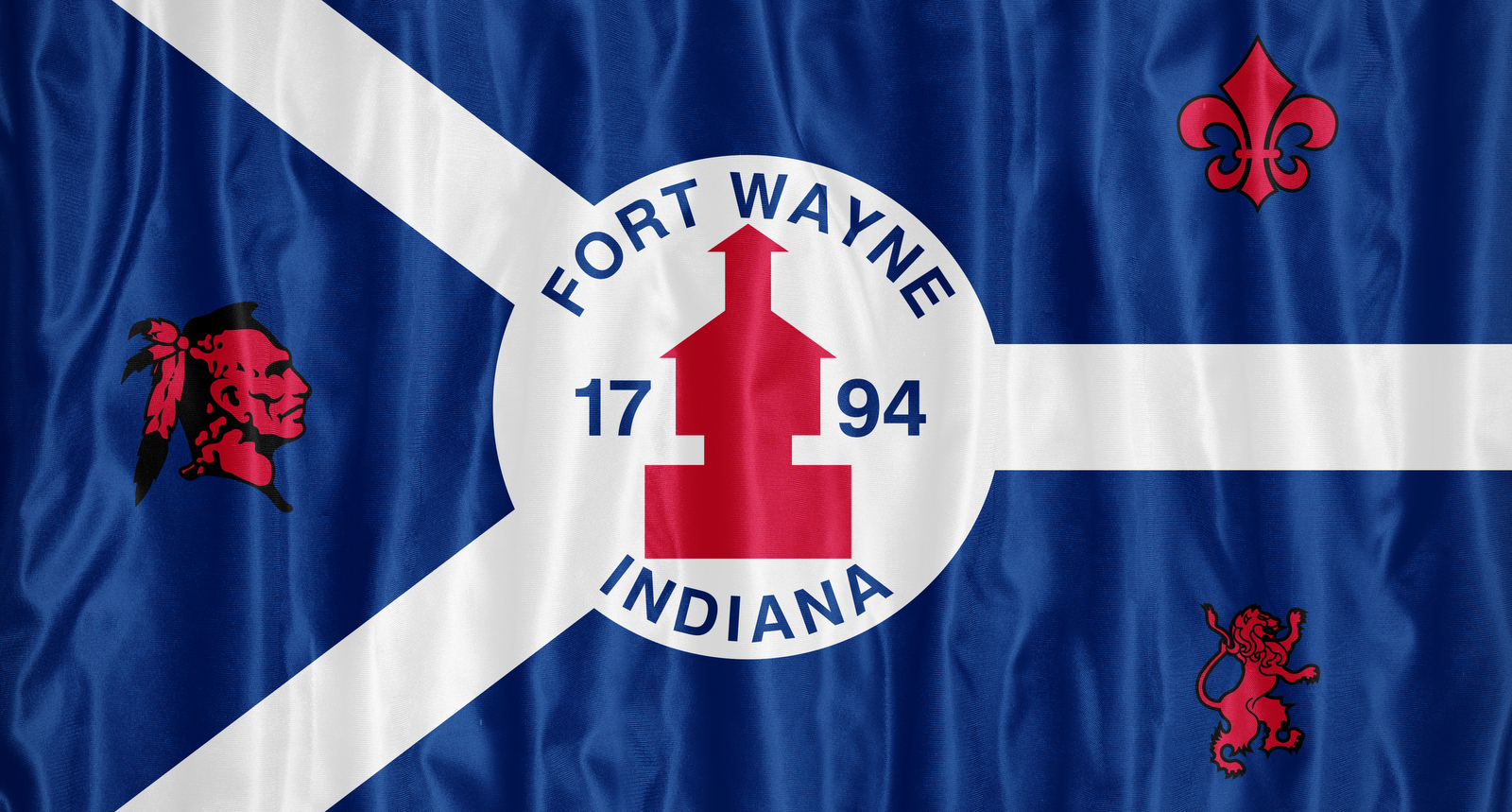 A picture of the Fort Wayne, Indiana flag