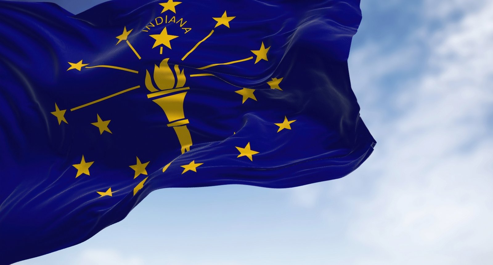 A picture of the Indiana state flag