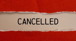 An image of the word "cancelled"