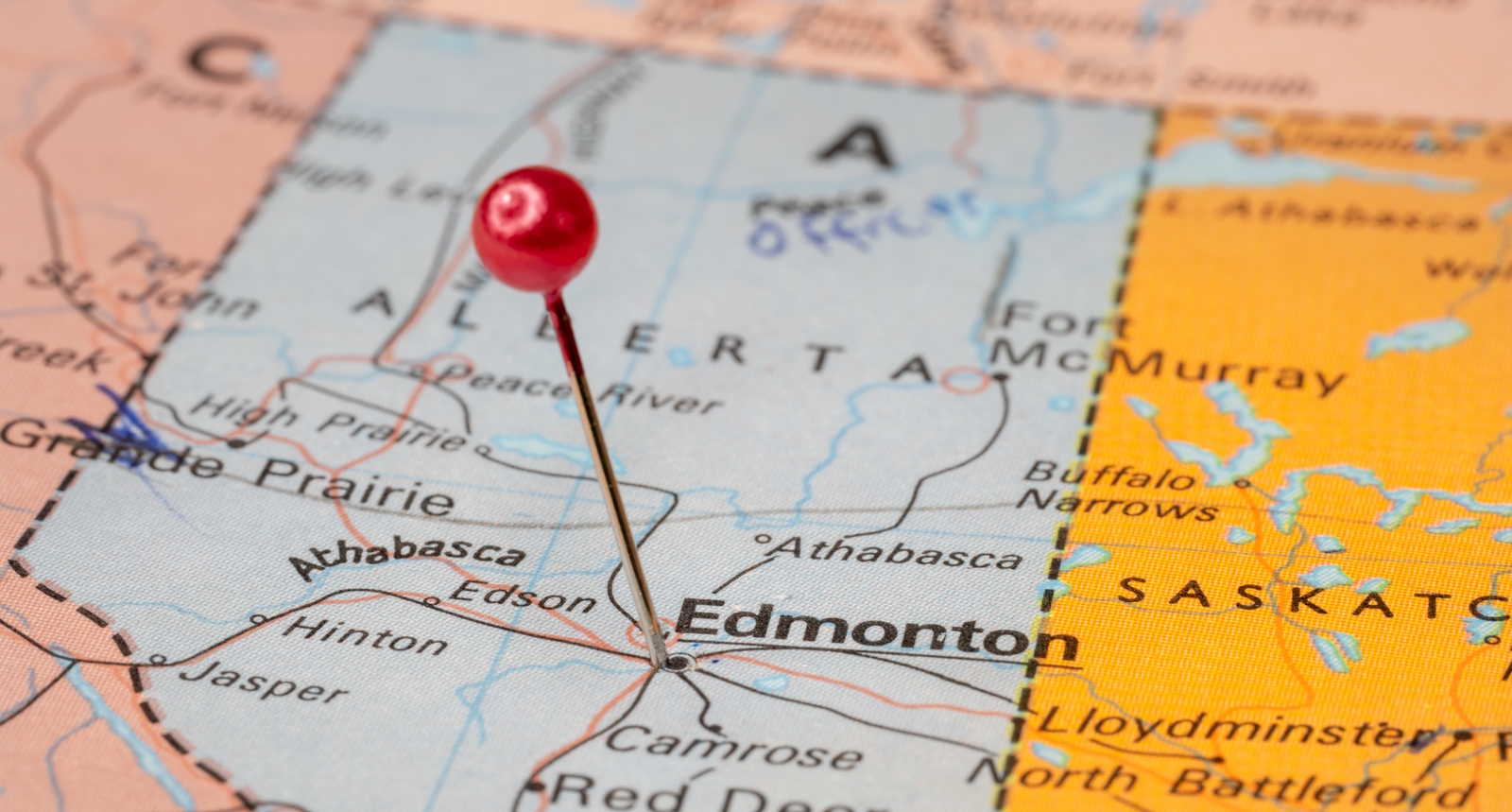 A map of Alberta