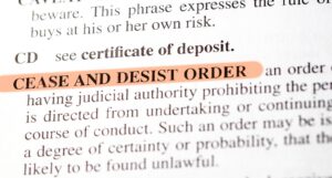 A definition of a cease and desist order